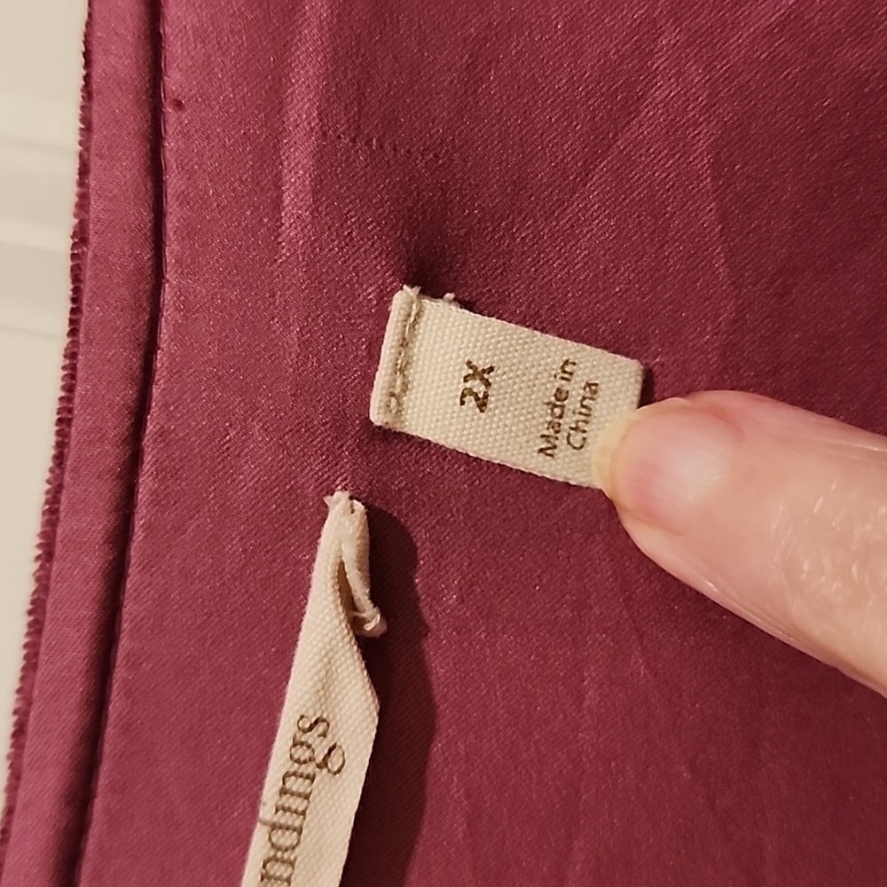 Soft Surroundings pink/purple button up tunic - Picture 4 of 6
